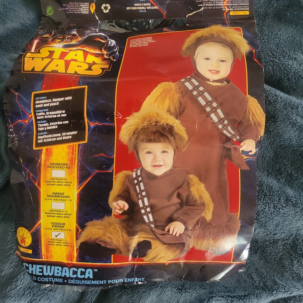 Star Wars Chewbacca Costume Brown Halloween Size 1-2